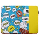 Personalized Photo Super Dad Name Laptop Sleeve Case with Pocket 17  Vertical Laptop Sleeve Case With Pocket View2