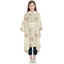 Personalized Name Dog Pattern Kids  Hooded Rain Ponchos View1