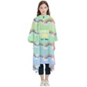 Personalized Name Rainbow Unicorn Kids  Hooded Rain Ponchos View1