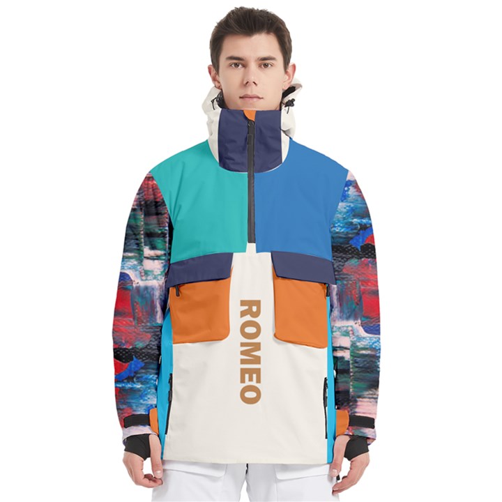 Custom Mix Color Any Text Name Men s Pullover Zip Ski and Snowboard Waterproof Breathable Jacket