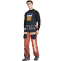 Custom Mix Color Any Text Name Men s Side Zip Front Pouch Ski And Snowboard Bib Pants	 View2