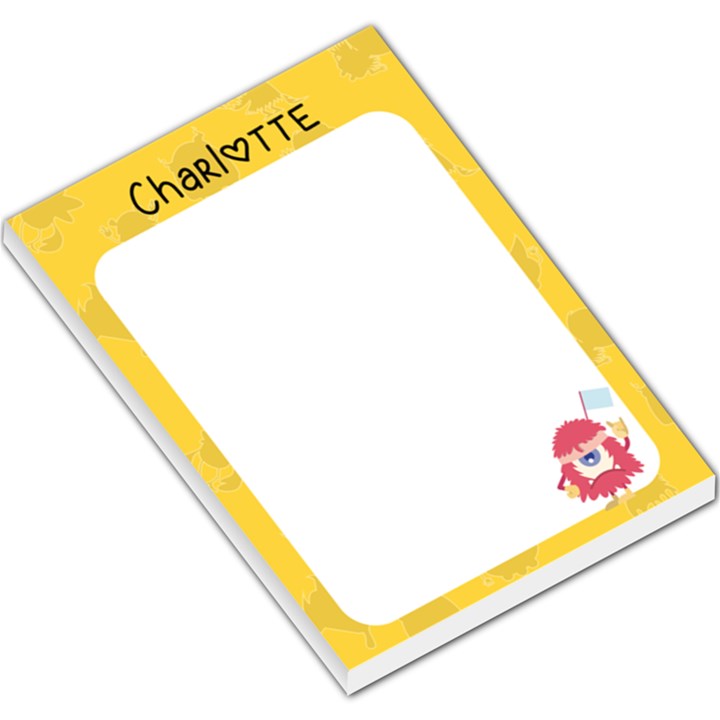Cute Monster Design Large Memo Pads