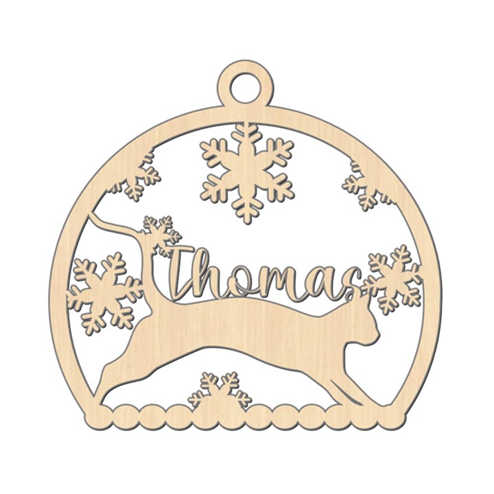 Testing Font- SimpleDaily-New Wood Ornament