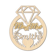 Testing Font Magnolianew Wood Ornament