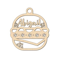 Personalized Burger Wood Ornament