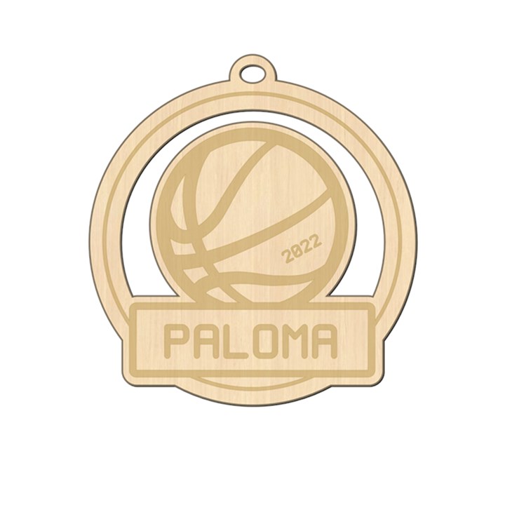 Personalized Sport Basketball Wood Ornament