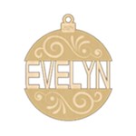 Personalized Christmas Ball Name 1 Wood Ornament Front