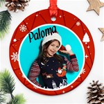 Xmas photo Circle Ornaments Round Ornament (Two Sides) Front