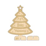 Personalized 3D Xmas Tree Ornament Wood Ornament Front