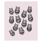 Personalized Name Bear Family Two Sides Premium Plush Fleece Blanket (Kids Size) 50 x40  Blanket Front