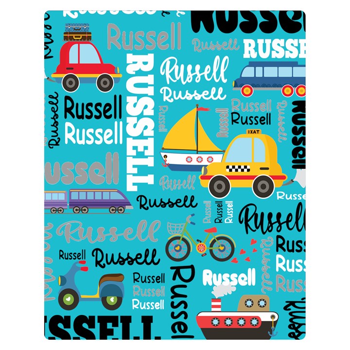 Personalized Baby Car Blanket Two Sides Premium Plush Fleece Blanket (Teen Size)
