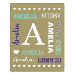 Personalized Name Two Sides Premium Plush Fleece Blanket (Large) 80 x60  Blanket Front