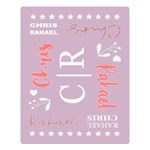 Personalized Name Wedding Family Love Two Sides Premium Plush Fleece Blanket (Large) 80 x60  Blanket Front