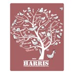 Personalized Family Tree Name Love Two Sides Premium Plush Fleece Blanket (Large) 80 x60  Blanket Front