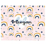 Personalized Childish Pattern Cute Rainbow Stars Clouds Two Sides Premium Plush Fleece Blanket (Teen Size) 60 x50  Blanket Front
