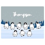 Personalized Name Penguin Family Two Sides Premium Plush Fleece Blanket (Baby Size) 40 x30  Blanket Front