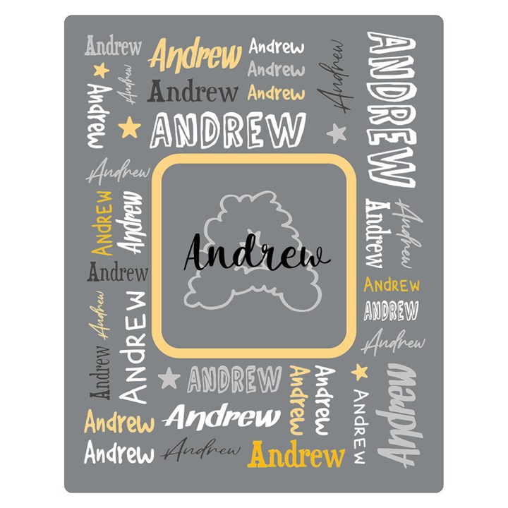 Personalized Name Blanket Two Sides Premium Plush Fleece Blanket (Teen Size)