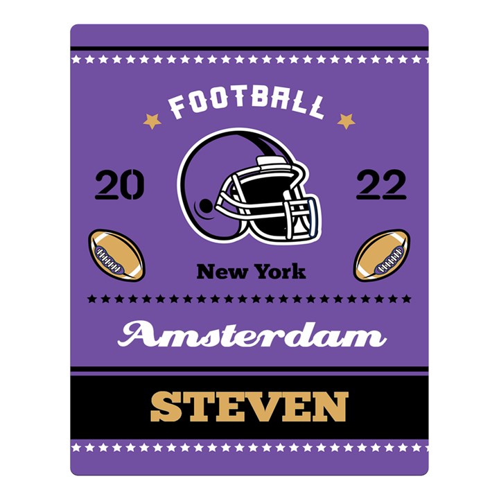 Personalized Football blanket Two Sides Premium Plush Fleece Blanket (Large)