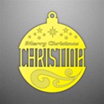 Personalized Christmas Name Acrylic Ornament Front