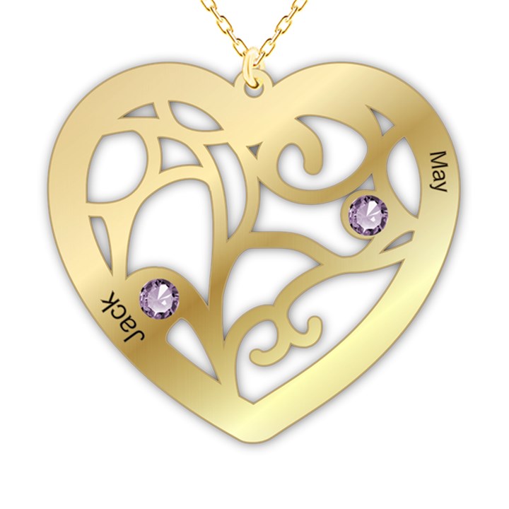 Personalized 3Heart 925 Sterling Silver Name Pendant Necklace