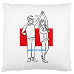 Colorful Couple Large Cushion Case (One Side) Front