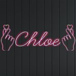 Personalized Hand Heart Love Name Neon Signs and Lights Front