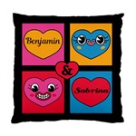 Personlized Smiling Heart Face Cushion Standard Cushion Case (One Side) Front