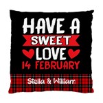 Personlized Valentine Plaid Pattern Cushion Standard Cushion Case (One Side) Front