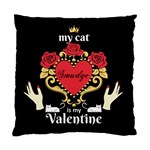 Personalized Cat Valentines Standard Cushion Case (One Side) Front