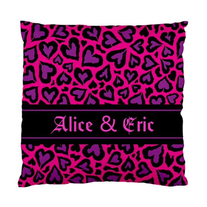 Personlized Pink Leopard Skin Pattern Standard Cushion Case (One Side)
