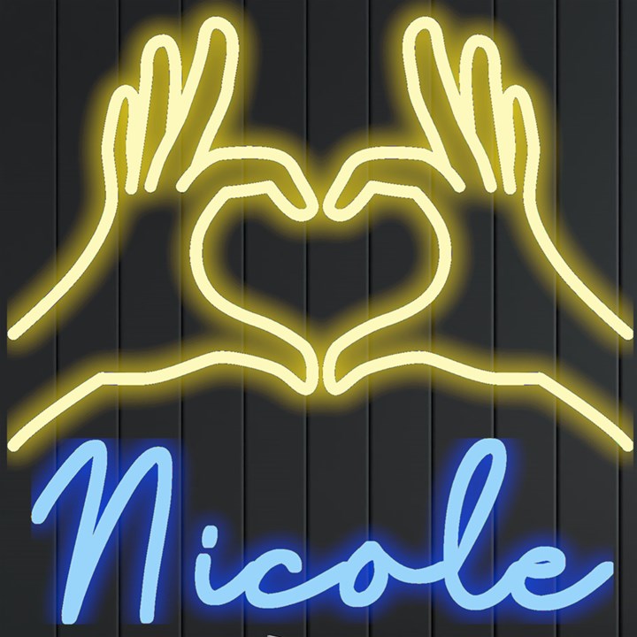 Personalized Heart Hand Love Name Neon Signs and Lights