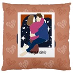Couple Instant Photo Large Cushion Case (One Side) Front