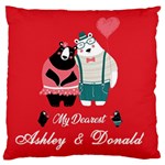 Personalized Couple Lover Name Large Cushion Case (One Side) Front