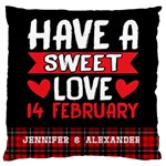 Personlized Valentine Plaid Pattern Large Cushion Case (One Side) Front