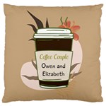 Coffee Couple Large Cushion Case (One Side) Front