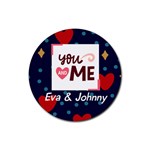 Love Type Rubber Coaster (Round) Front