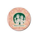 Personalized Name Couple Rubber Coaster (Round) Front