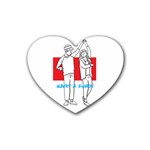 ColorfulCouple Rubber Coaster (Heart) Front