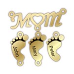Personalized Birth Baby Mom Name 925 Sterling Silver Pendant Necklace Front