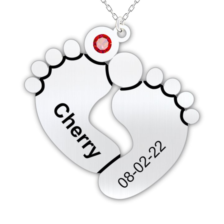 Personalized Baby Birth Name 925 Sterling Silver Pendant Necklace