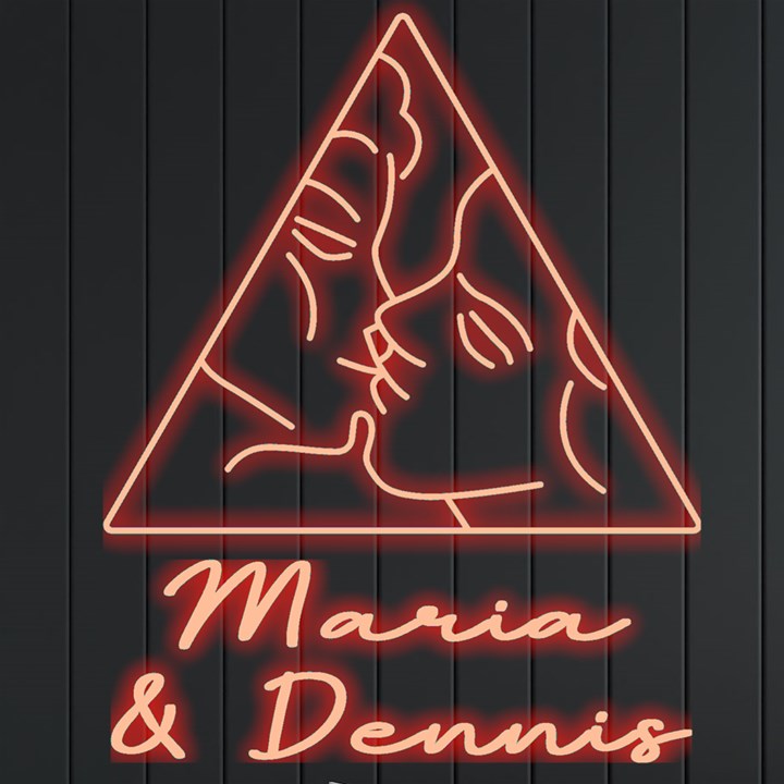 Personalized Couple Kiss Name Neon Signs and Lights