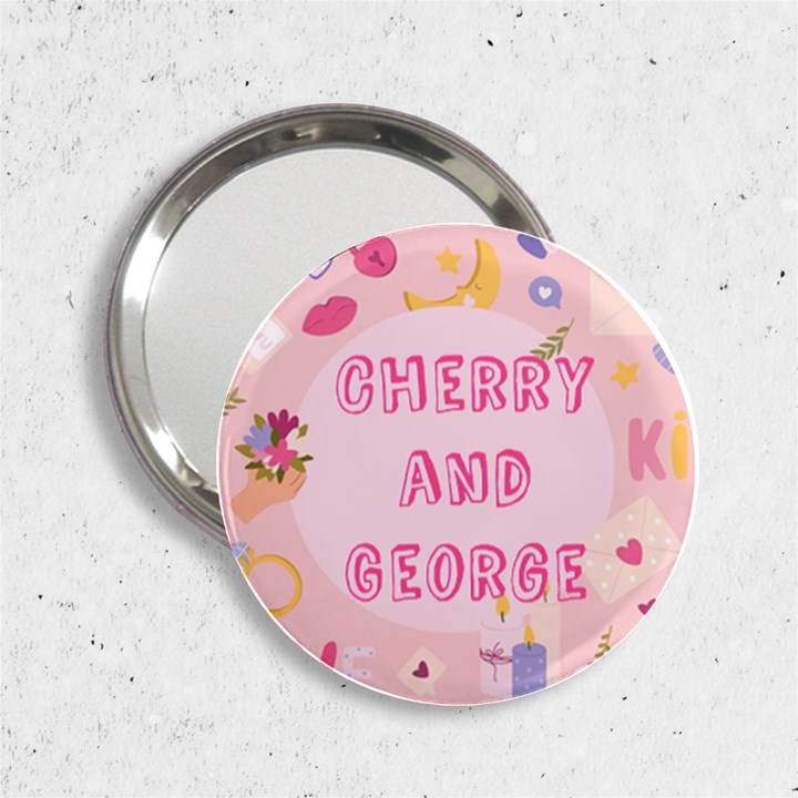 Personalized Couple Lover Valentine Name 2.25  Handbag Mirror