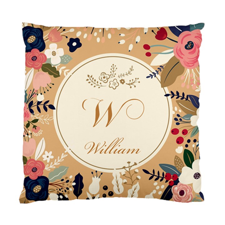 Personalized Spring Easter Initial Name Standard Cushion Case (One Side)