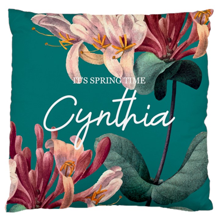 Personalized Spring Time Name Large Cushion Case (One Side)