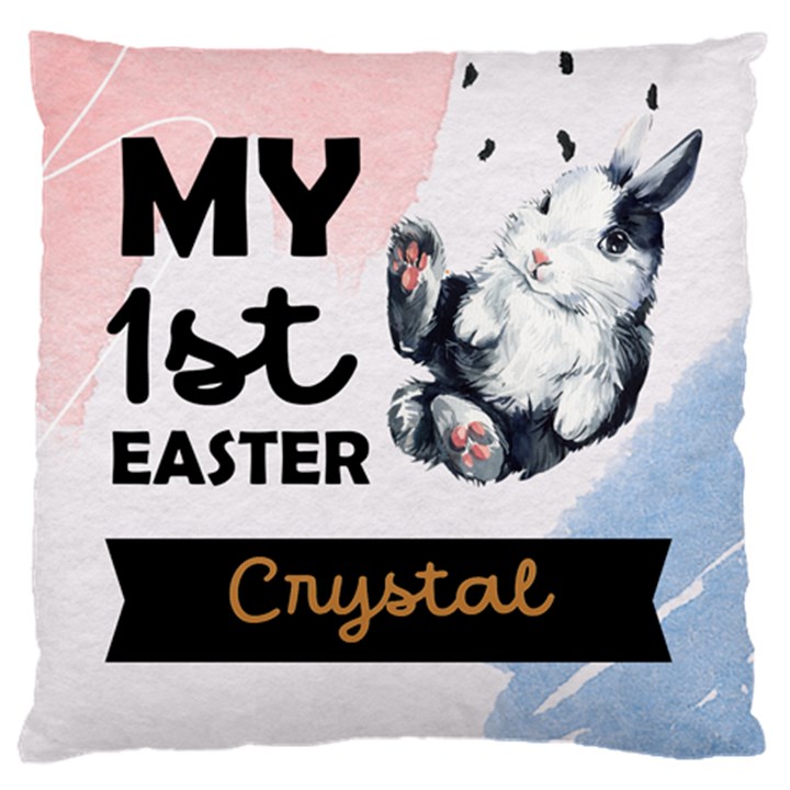 Personalized My 1st Easter Name Large Cushion Case (One Side)