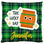 Personalized St Patricks Day character Name Large Cushion Case (One Side) Front