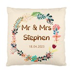 Personalized Wedding Name Standard Cushion Case (One Side) Front