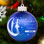 Personalized Couple Valentine Name LED Glass Sphere Ornament Back