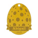 Personalized Name Easter Egg Pattern 8 Wood Ornament Front