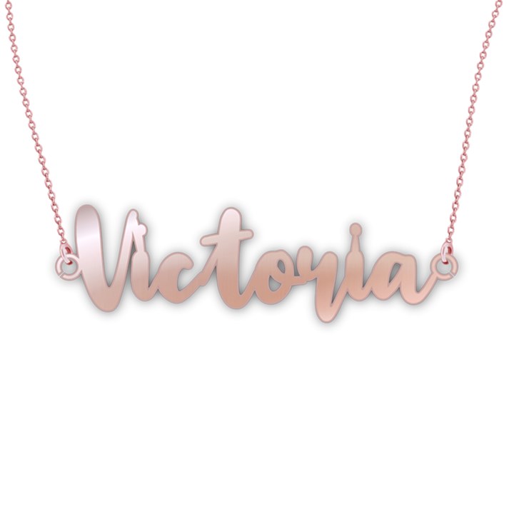 Personalized Name 925 Sterling Silver Name Pendant Necklace